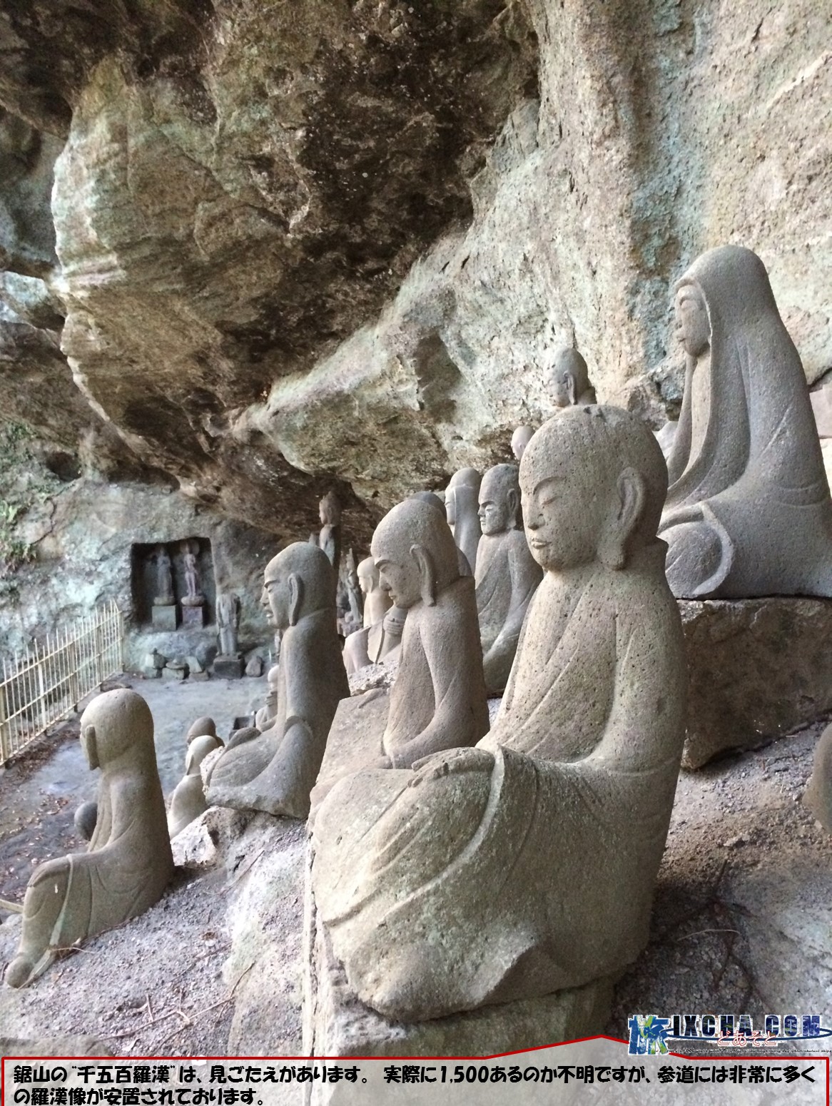 鋸山の“千五百羅漢”は、見ごたえがあります。　実際に1,500あるのか不明ですが、参道には非常に多くの羅漢像が安置されております。 