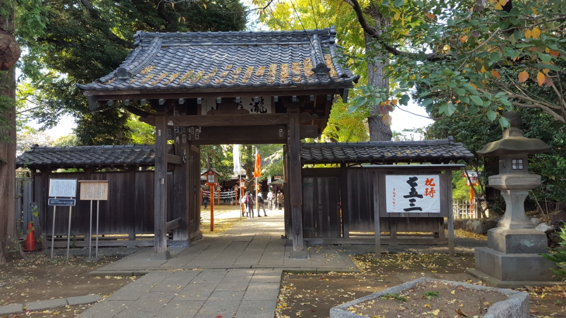車で訪れた私は、先ず等々力渓谷にある寺院、「等々力不動尊」の無料駐車場に駐車し、参拝致します。　この寺院は、世田谷区にある満願寺の別院で約800年前に興教大師が見た霊夢により武蔵国（現在の東京・埼玉・神奈川）に不動明王を安置する場所を探したところ、この地の水量豊富な滝を見て霊地と悟り、不動堂を創建したのに始まります。　本堂は、江戸末期のもので拝殿は1952年建立、山門は1968年に満願寺より移築したものです。